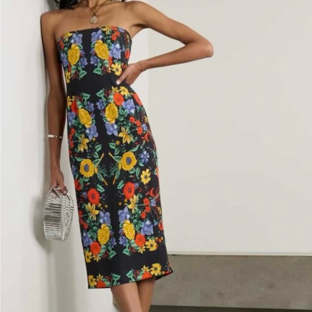Cara Cara Strapless Leah Dress with Colorful Floral Print